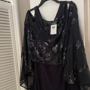 Lauren by Ralph Lauren size 10 navy gown